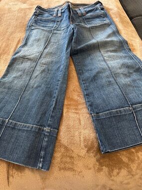 Women’s Cropped Wide-Leg Jeans - Blue